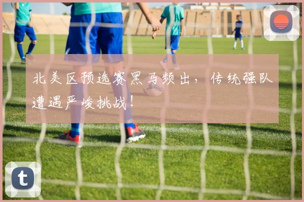 北美区预选赛黑马频出，传统强队遭遇严峻挑战！